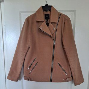 Forever21Midweight Lined Bomber Jacket in Camel